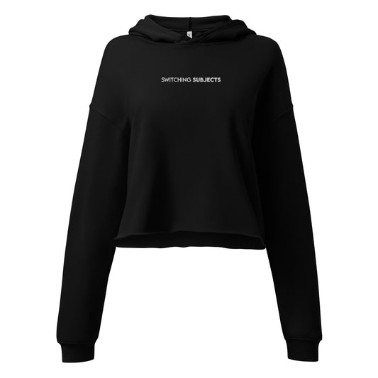 Switching Subjects Crop Hoodie